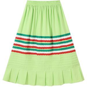 8842 Mexican Skirt Fiesta Theme Party Skirt Maxi Lace Traditional Dannce